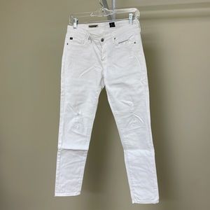 AG white destroyed jeans sz 28 R